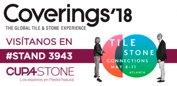 CUPA STONE participará en Coverings 2018