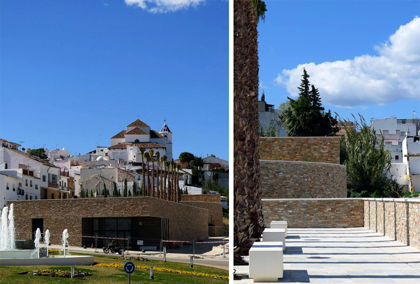 Proyecto de Estación de Autobuses de Alhaurín el Grande con piedra natural CUPA STONE