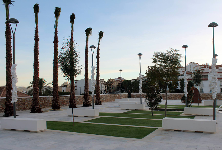 Proyecto de Estación de Autobuses de Alhaurín el Grande con piedra natural CUPA STONE