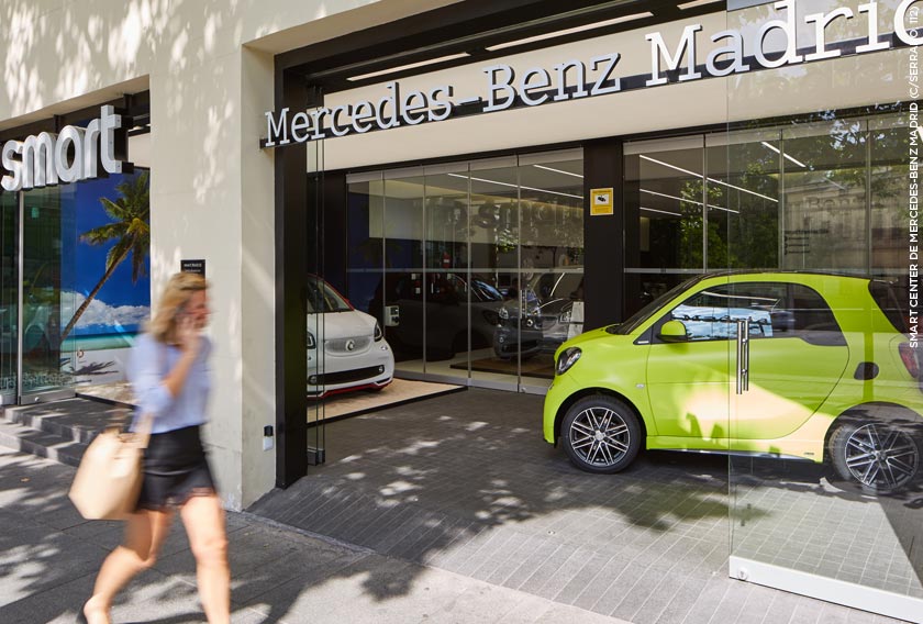 Smart Center Mercedes-Benz Madrid con piedra natural CUPA STONE