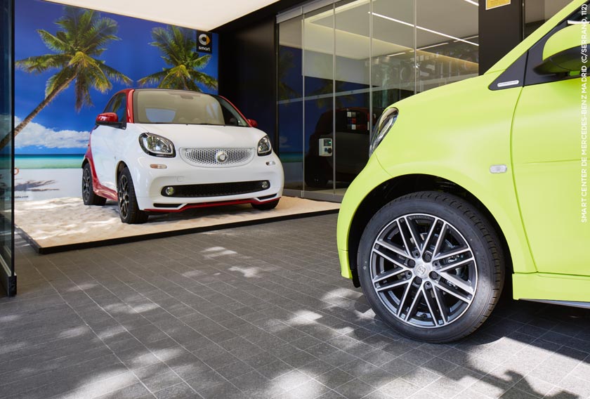 Smart Center Mercedes-Benz Madrid con piedra natural CUPA STONE