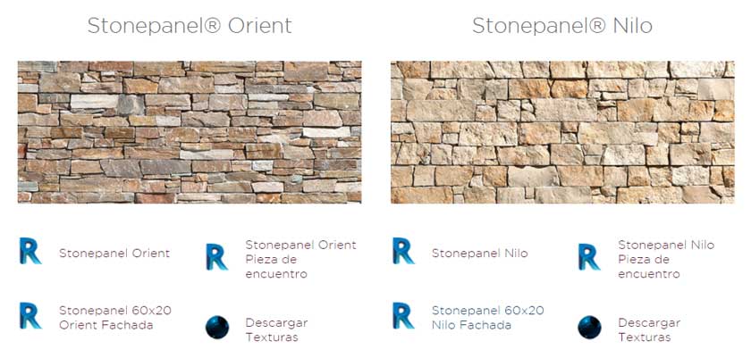 Catálogo de objetos BIM de Stonepanel®