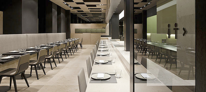 Restaurante Nu con piedra natural