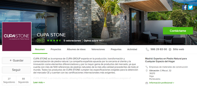 Perfil de CUPA STONE en Houzz