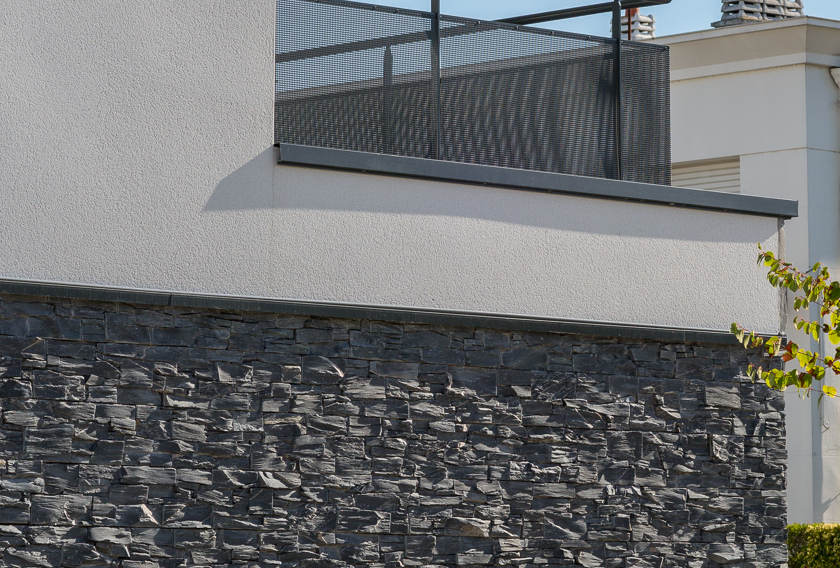 Fachada moderna con Stonepanel Taco Negro CUPA STONE