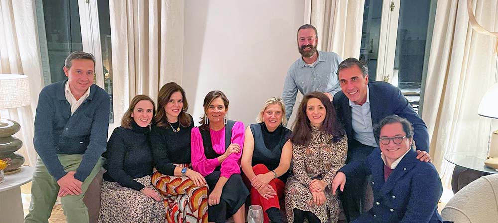 Manuel Gancedo, General Manager de Gancedo; María Peguero de Gira Ibérica; Alicia García Cabrera, Directora General de Casa Decor; Isabel Flores interista de Casa Decor; Beatriz Gancedo, Directora Comercial de Gancedo; Guille García Hoz, interiorista; Beatriz Silveira; Guillermo Oviedo, Director General de Cupa Stone Iberia; y el arquitecto e interiorista Jean Porsche.