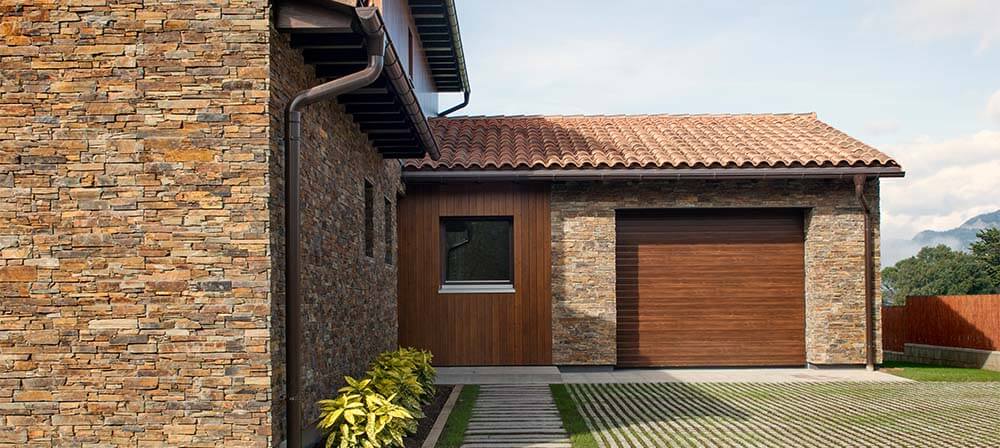 vivienda passivhaus con piedra natural