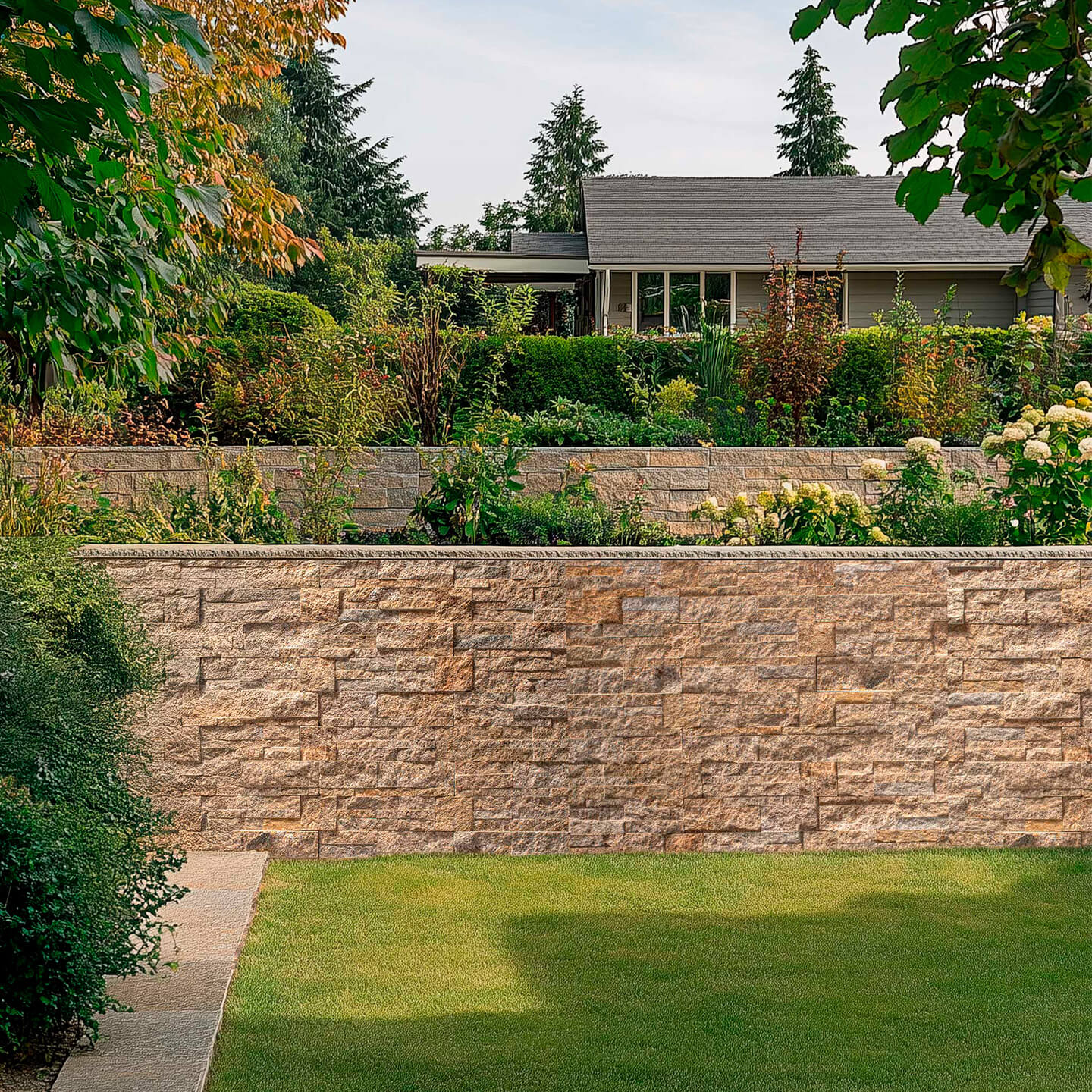 lightpanel-silvestre1440x1440 Muro de piedra natural de granito de color beige, realizado con panel resinado ligthpanel silvestre