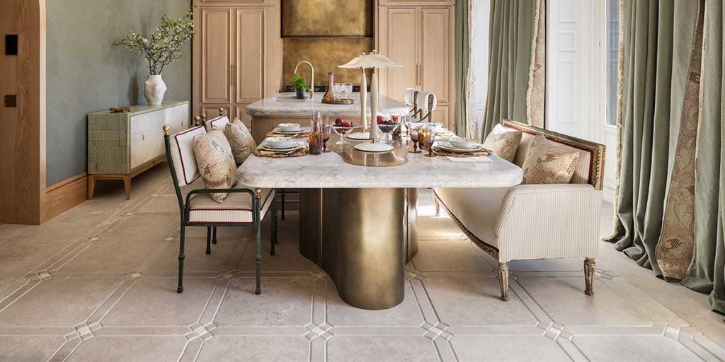 Essence and harmony, mesa de salón de cuarcita diseño de Bea Silveira