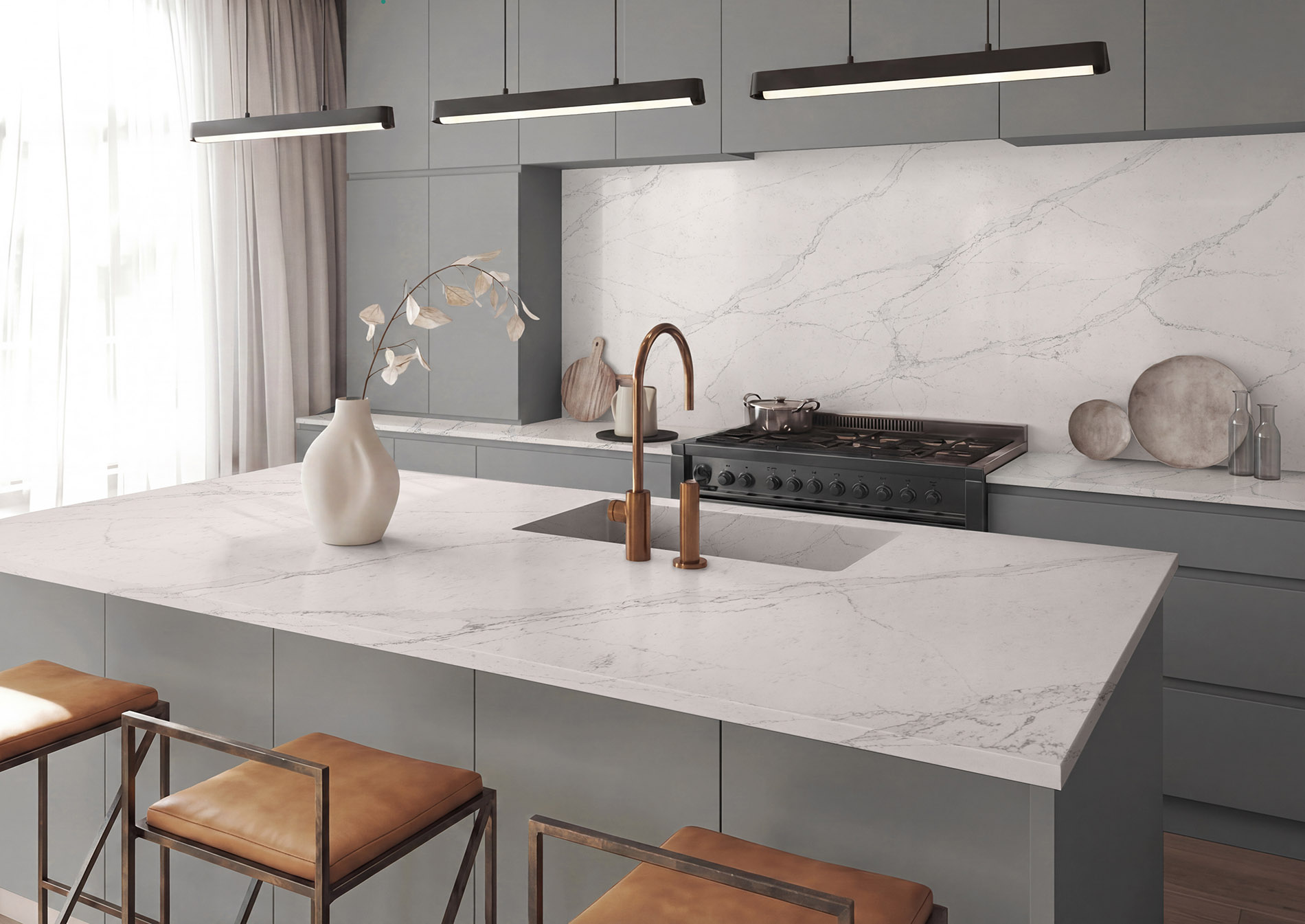 Cuarzo Calacatta Grey 2